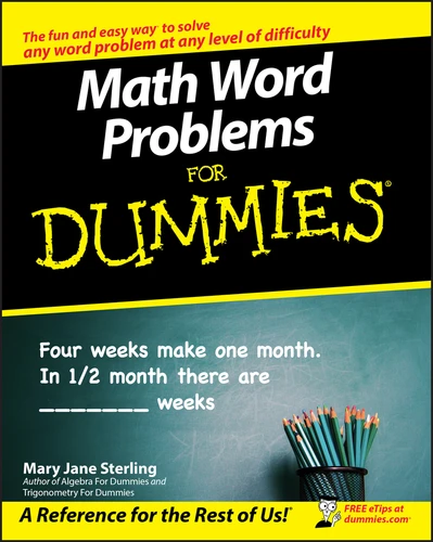 Math Word Problems For Dummies book cover by Mary Jane Sterling