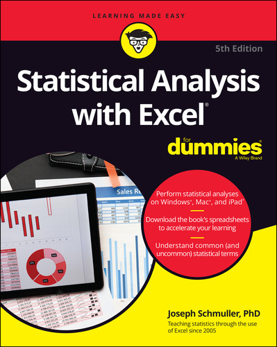 Statistical Analysis with Excel For Dummies book cover by Joseph Schmuller