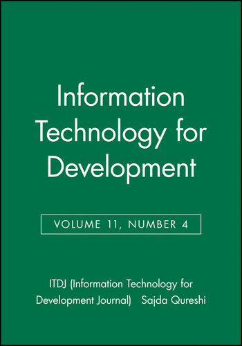 Information Technology for Development, Volume 11, Number 4 (ITDJ - single issue Information Technology for Development Journal) book cover by 
