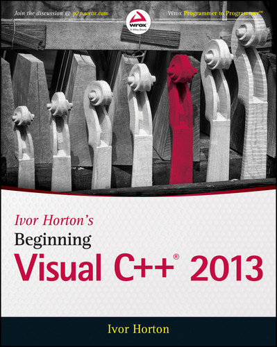 Ivor Horton's Beginning Visual C++ 2013 book cover by Ivor Horton
