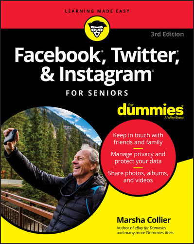 Facebook, Twitter, & Instagram For Seniors For Dummies book cover by Marsha Collier