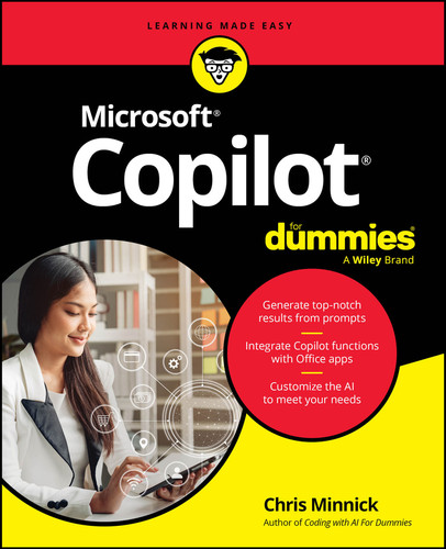 Microsoft Copilot For Dummies book cover by Chris Minnick