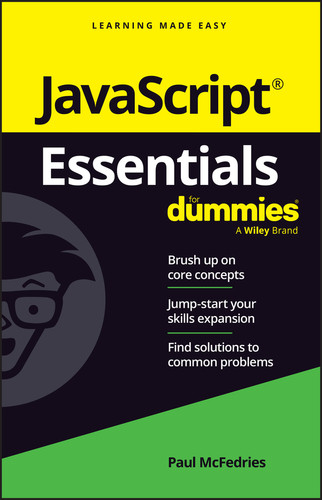 JavaScript Essentials For Dummies book cover by Paul McFedries