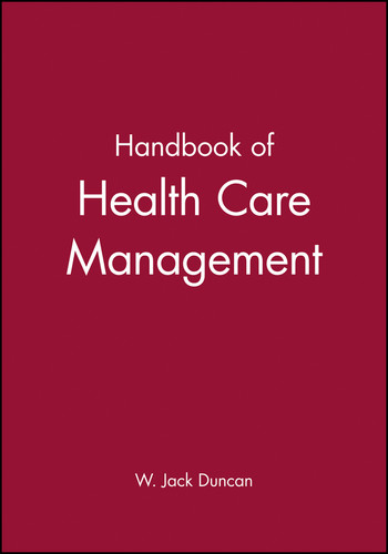 Handbook of Health Care Management book cover by 