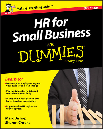HR for Small Business For Dummies, UK Edition book cover by Marc Bishop, Sharon Crooks