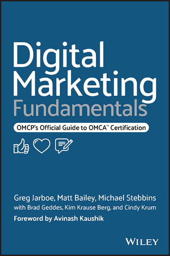 Digital Marketing Fundamentals: OMCP's Official Guide to OMCA Certification book cover by Greg Jarboe, Matt Bailey, Michael Stebbins