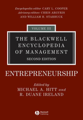 The Blackwell Encyclopedia of Management, Entrepreneurship (Blackwell Encyclopaedia of Management) book cover by 