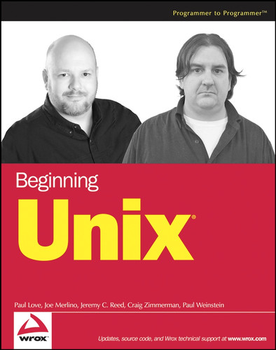 Beginning Unix book cover by Paul Love, Joe Merlino, Craig Zimmerman, Jeremy C. Reed, Paul Weinstein