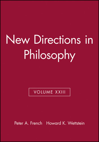 New Directions in Philosophy, Volume XXIII (Midwest Studies in Philosophy) book cover by 