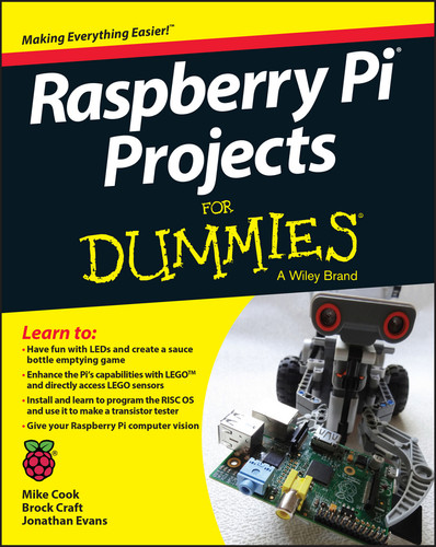 Raspberry Pi Projects For Dummies book cover by Mike Cook, Jonathan Evans, Brock Craft