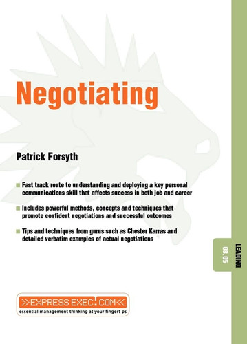 Negotiating: Leading 08.05 (Express Exec) book cover by Patrick Forsyth