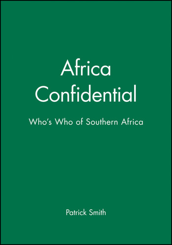 Africa Confidential: Who's Who of Southern Africa book cover by 
