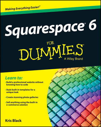 Squarespace 6 For Dummies book cover by Kris Black
