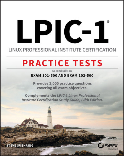 LPIC-1 Linux Professional Institute Certification Practice Tests: Exam 101-500 and Exam 102-500 book cover by Steve Suehring