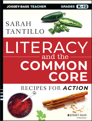 Literacy and the Common Core: Recipes for Action book cover by Sarah Tantillo