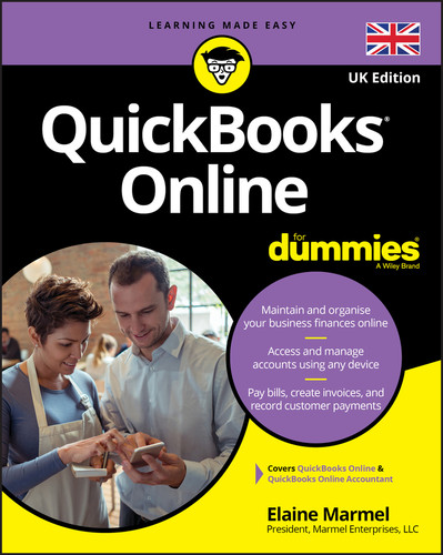 QuickBooks Online For Dummies (UK) book cover by Elaine Marmel