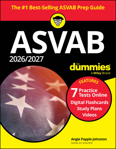 2026/2027 ASVAB For Dummies: Book + 7 Practice Tests, Flashcards, and Videos Online book cover by Angie Papple Johnston