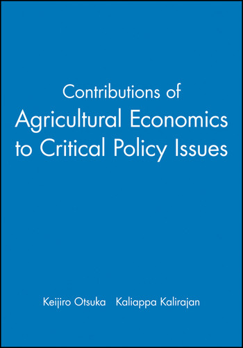 Contributions of Agricultural Economics to Critical Policy Issues (Agricultural Economics) book cover by Keijiro Otsuka, Kaliappa Kalirajan