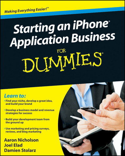 Starting an iPhone Application Business For Dummies book cover by Aaron Nicholson, Joel Elad, Damien Stolarz