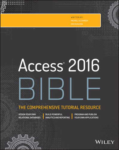 Access 2016 Bible (Bible) book cover by Michael Alexander, Richard Kusleika