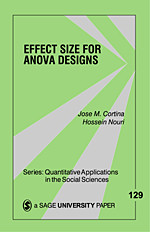 Effect Size for ANOVA Designs (Quantitative Applications in the Social Sciences) book cover by Jose M. Cortina, Hossein Nouri