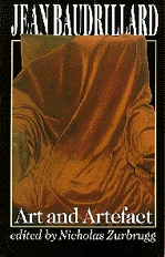 Jean Baudrillard, Art and Artefact book cover by 