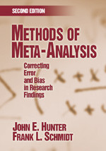 Methods of Meta-Analysis: Correcting Error and Bias in Research Findings book cover by John E Hunter, Frank L. Schmidt