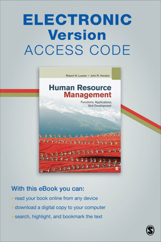 Human Resource Management Electronic Version: Functions, Applications, Skill Development book cover by Robert N. Lussier, John R. Hendon