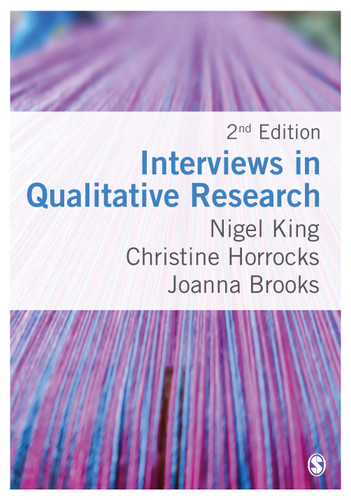 Interviews in Qualitative Research book cover by Nigel King, Christine Horrocks, Joanna Brooks