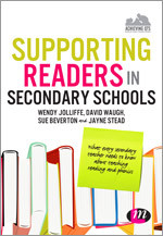 Supporting Readers in Secondary Schools: What every secondary teacher needs to know about teaching reading and phonics (Achieving QTS Series) book cover by Wendy Jolliffe, David Waugh, Jayne Stead, Sue Beverton