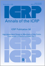 ICRP Publication 56: Age-dependent Doses to Members of the Public from Intake of Radionuclides: Part 1 (Annals of the ICRP) book cover by ICRP