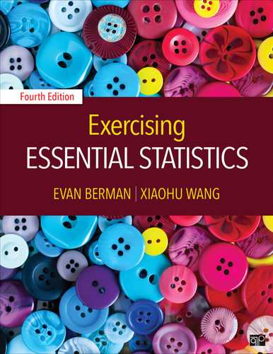 Exercising Essential Statistics book cover by Evan Berman, Xiaohu Wang