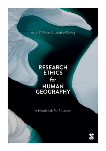 Research Ethics for Human Geography: A Handbook for Students book cover by 