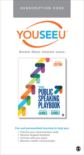YouSeeU for The Public Speaking Playbook, Student book cover by Teri Susan Kwal Gamble, Michael W. Gamble