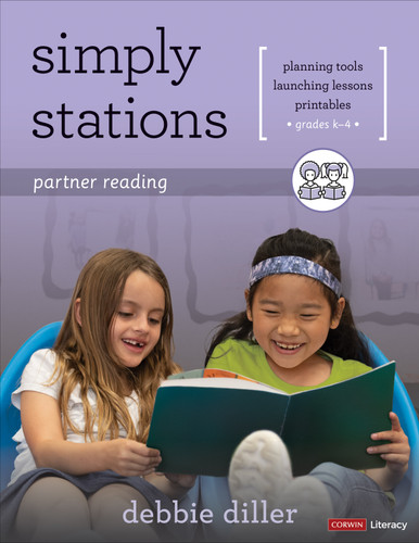 Simply Stations: Partner Reading, Grades K-4 (Corwin Literacy) book cover by Debbie Diller