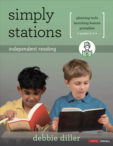Simply Stations: Independent Reading, Grades K-4 (Corwin Literacy) book cover by Debbie Diller