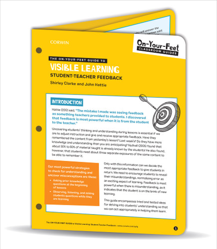 The On-Your-Feet Guide to Visible Learning: Student-Teacher Feedback (On-Your-Feet-Guides) book cover by Shirley Clarke, John Hattie