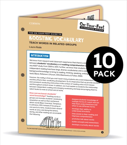 BUNDLE: Robb: The On-Your-Feet Guide to Boosting Vocabulary: 10 Pack (Corwin Literacy) book cover by Laura Robb