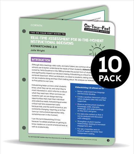 BUNDLE: Wright: The On-Your-Feet Guide to Real-Time Assessment for In-the Moment Instructional Decisions: 10 Pack (Corwin Literacy) book cover by Julie Wright