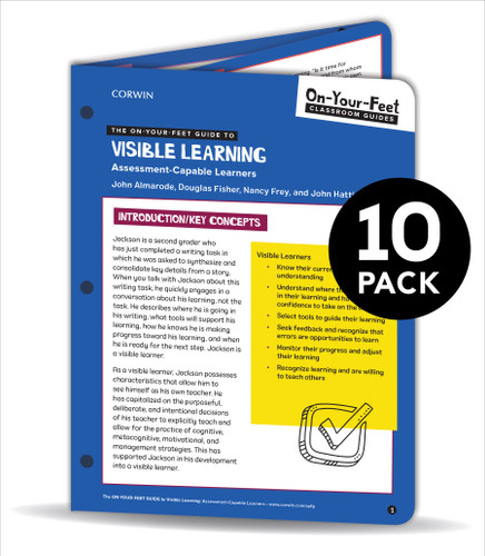BUNDLE: Almarode: The On-Your-Feet Guide to Visible Learning: Assessment-Capable Learners: 10 Pack (On-Your-Feet-Guides) book cover by John Taylor Almarode, Douglas B. Fisher, Nancy Frey, John Allan Hattie