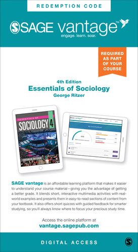 Essentials of Sociology - Vantage Shipped Access Card book cover by George Ritzer
