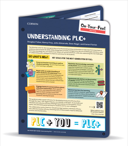 On-Your-Feet Guide: Understanding PLC+ (On-Your-Feet-Guides) book cover by Douglas Fisher, Nancy Frey, John Almarode, Dave Nagel, Karen Flories