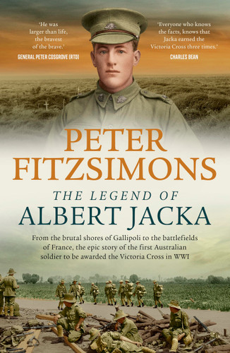 The Legend of Albert Jacka book cover by Peter FitzSimons