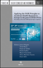 Applying the FAIR Principles to Accelerate Health Research in Europe in the post COVID-19 Era: Proceedings of the 2021 EFMI Special Topic Conference book cover by 