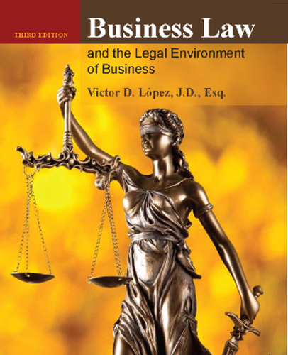 Business Law & the Legal Environment of Business book cover by Victor Lopez