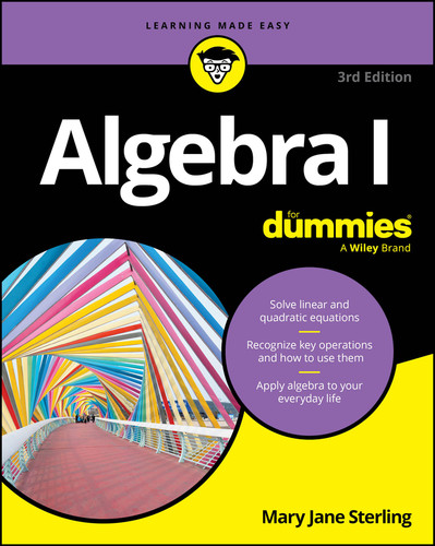 Algebra I For Dummies book cover by Mary Jane Sterling