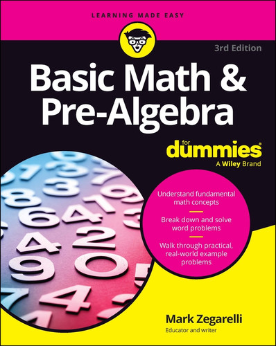 Basic Math & Pre-Algebra For Dummies book cover by Mark Zegarelli
