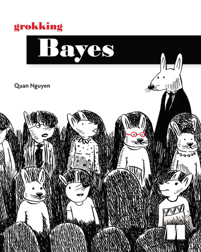 Grokking Bayes book cover by Quan Nguyen