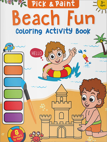 Pick and Paint Coloring Activity Book For Kids: Beach fun book cover by Wonder House Books