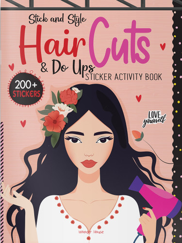 Stick and Style - Hair cuts & Do ups (Sticker Activity Book) book cover by Wonder House Books